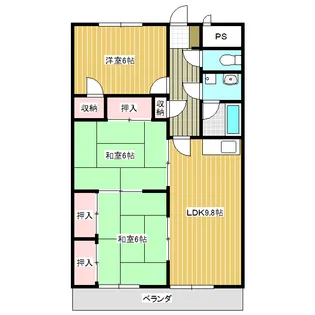 アーバンライフ豊里【302号室】の間取り