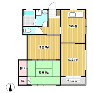 レーベルハイツ【201号室】の間取り