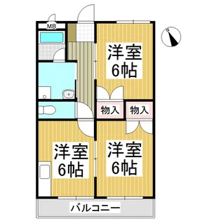 ビューレオパレス【201号室】の間取り