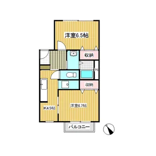 ビューハイツ御代田A【204号室】の間取り