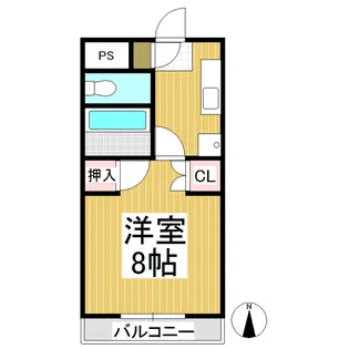 コーポセシボンS【2階】の間取り