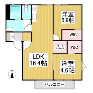 プランタンハイツB【202号室】の間取り