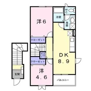 コンフォルターブル【2階】の間取り