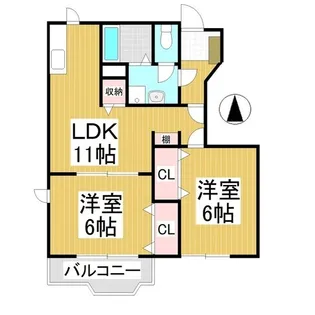 メゾン・ド・エスポアール B【103号室】の間取り