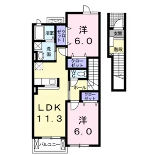 ヴィラ・グランツC【2階】の間取り