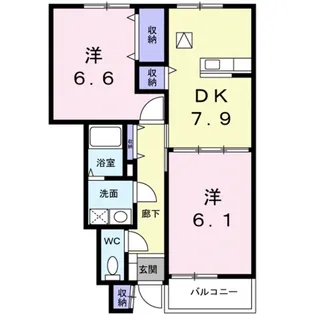 グラン・アヴェニール Ⅱ【101号室】の間取り