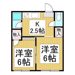 フォーブル三石【1階】の間取り