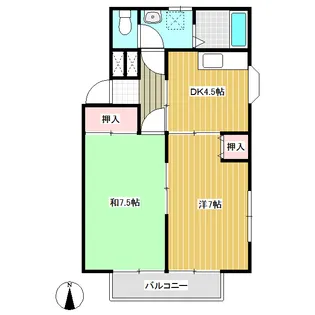 柏アパート【201号室】の間取り