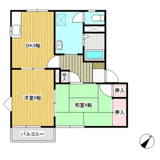 メゾン・ドゥ・リーブS【202号室】の間取り