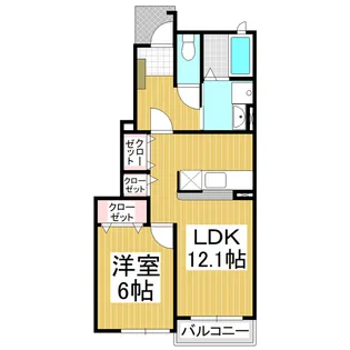 フローラルA(佐久)【103号室】の間取り
