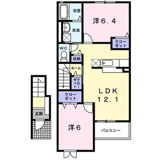 リバーサイド平塚B【2階】の間取り