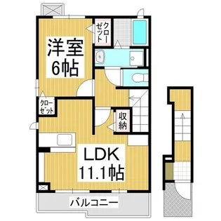 フォーリスト【204号室】の間取り