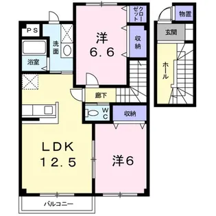 フォレストA【2階】の間取り
