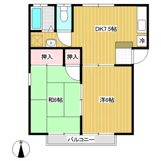 サクラハイツ平賀【B号室】の間取り