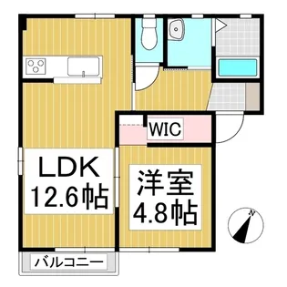 FルミエールA【201号室】の間取り