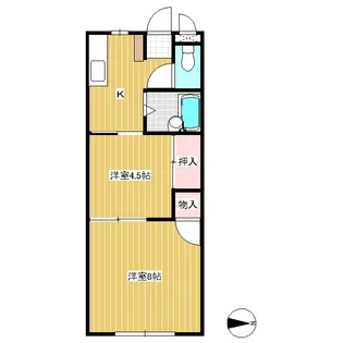 ビレッジコスモ【204号室】の間取り