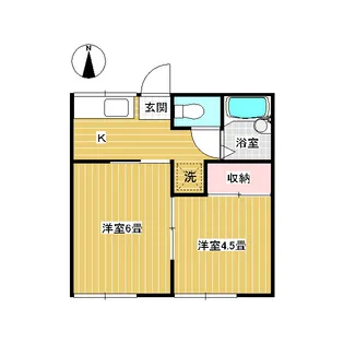 スカイコーポB【102号室】の間取り