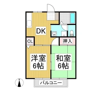 サン・ヴェール【202号室】の間取り
