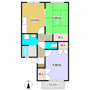 両神ハイツ【202号室】の間取り