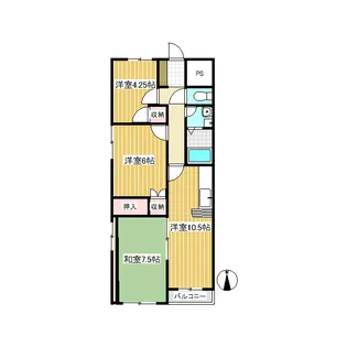 エバーグリーンフォーレスト【405号室】の間取り