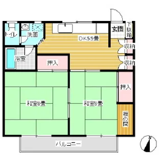 コーポグリーンヒル【05号室】の間取り