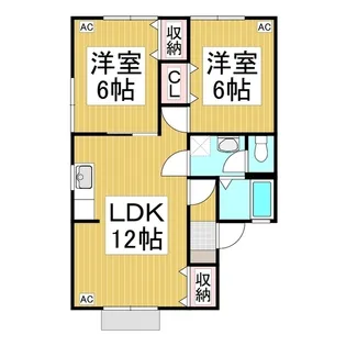 セジュール城北【1階】の間取り