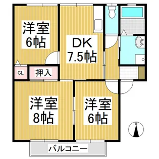 マルメゾン B【203号室】の間取り