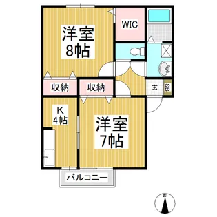 メイツハクビⅡ A【117号室】の間取り