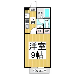 メゾンソレイユ【102号室】の間取り