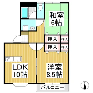 コンフォートパレス A棟【1階】の間取り