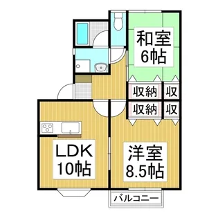 コンフォートパレス A棟【1階】の間取り