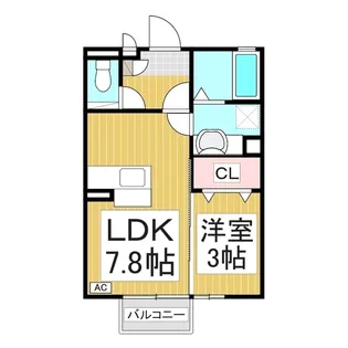 エバーグリーンハイツ【2階】の間取り