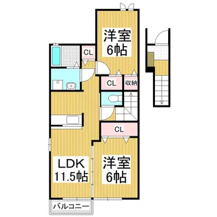 カレントハウス さくら【2階】の間取り