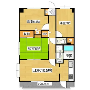 リバーオークス【4階】の間取り