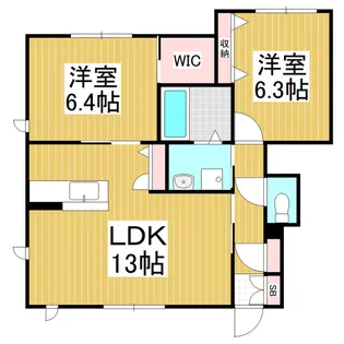 シャーメゾンフェリス【1階】の間取り