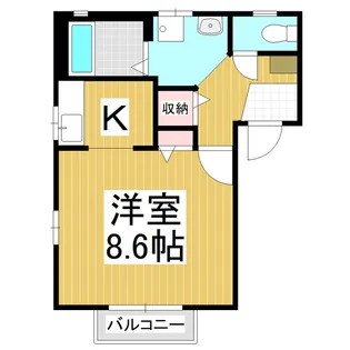 フェアハウスあずさA棟【201号室】の間取り