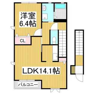 パルテールA【201号室】の間取り