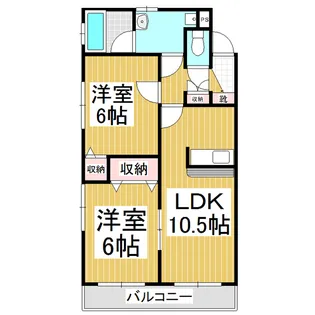 クレストンコート【307号室】の間取り