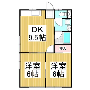 コーポ17【102号室】の間取り