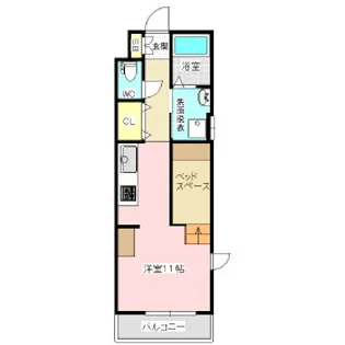 M’s ステージ蟻ヶ崎【203号室】の間取り