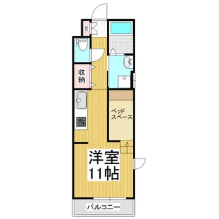 M’s ステージ蟻ヶ崎【204号室】の間取り