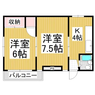 サンハイツ南山【203号室】の間取り