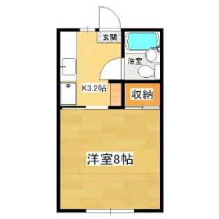 コーポ上原【202号室】の間取り