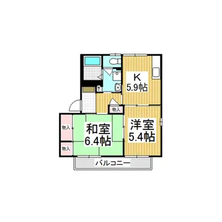 フレグランス高森 A【201号室】の間取り