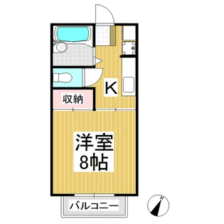 エースマンション【1-A号室】の間取り