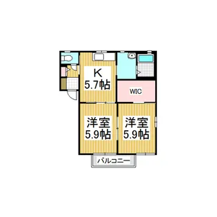 新賀ハイツ C【202号室】の間取り