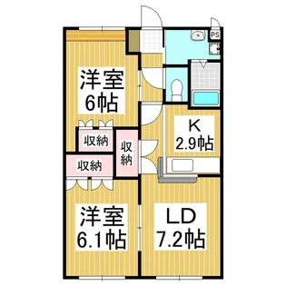 フォンテーヌ【103号室】の間取り