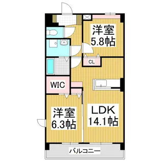 深志M.Oマンション【5階】の間取り