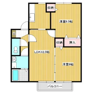 オアシスTAKE C【C110号室】の間取り