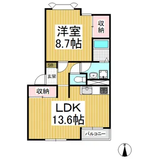 Luminous【205号室】の間取り